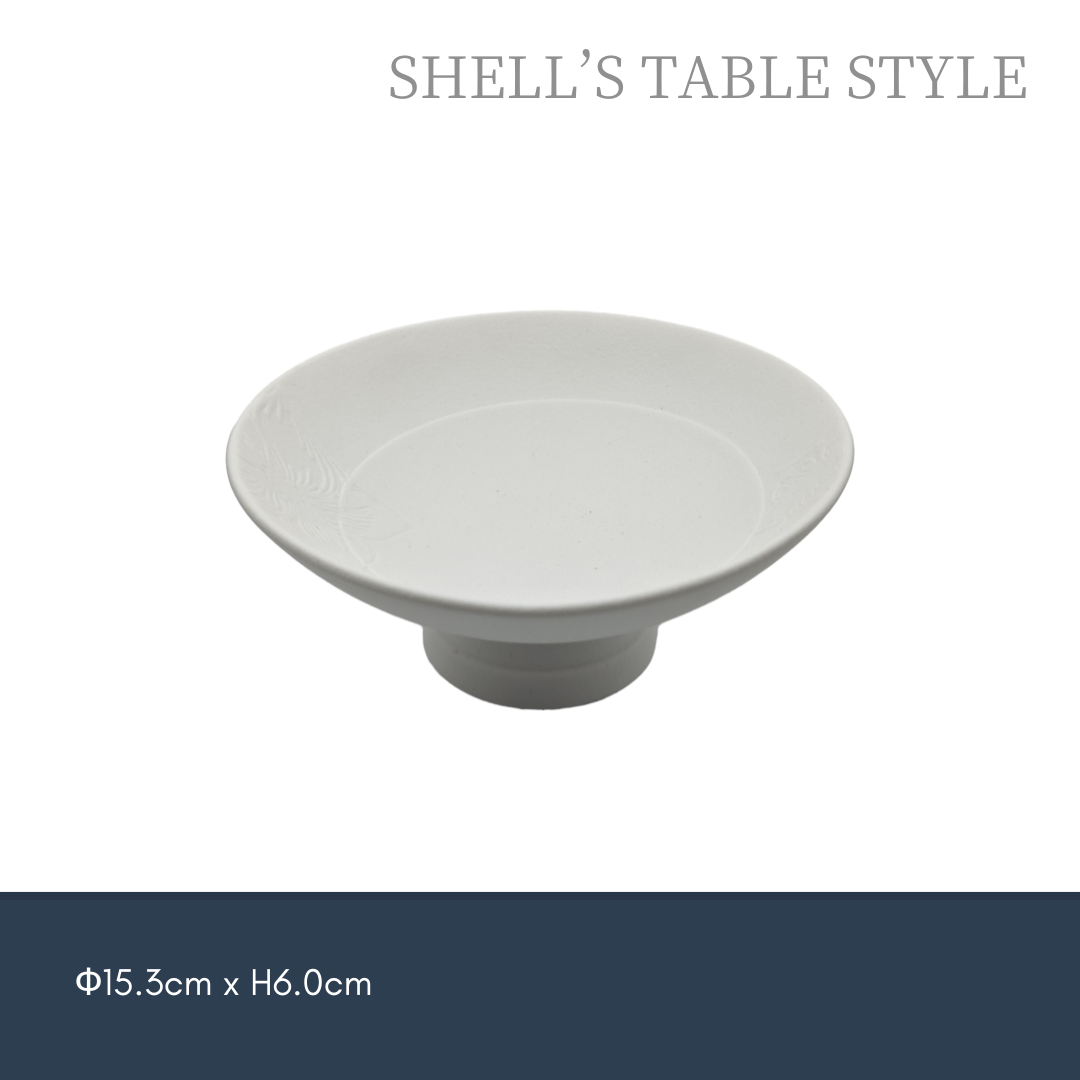 Chậu tròn đáy cao 150mm màu trắng